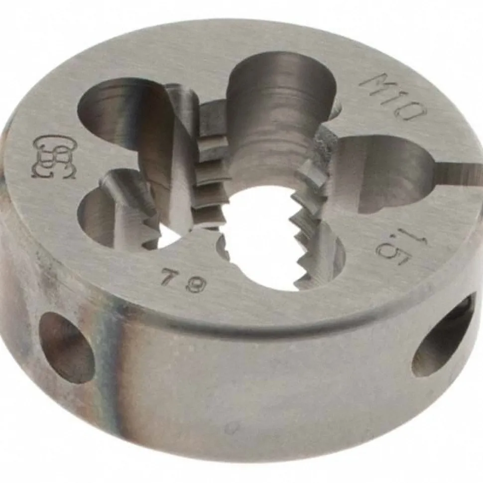 Round Die: M10x1.5, High-Speed Steel