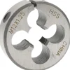 Round Die: M12x1.25, 1-1/2" OD, High-Speed Steel