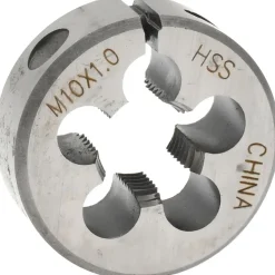 Round Die: M10x1, 1" OD, High-Speed Steel