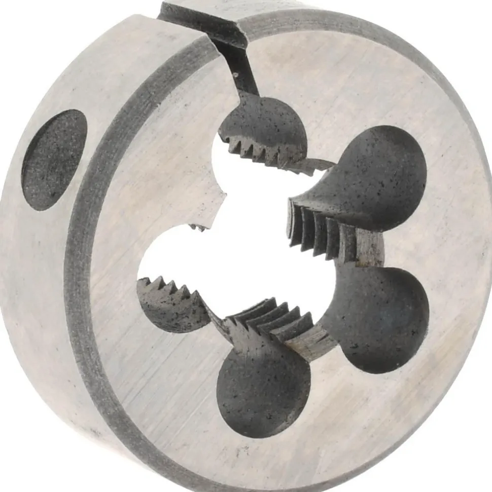 Round Die: M10x1.25, 1" OD, High-Speed Steel