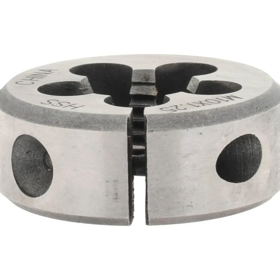 Round Die: M10x1.25, 1" OD, High-Speed Steel