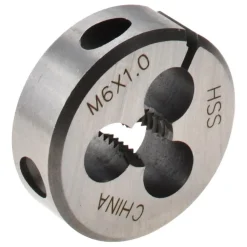 Round Die: M6x1, 1" OD, High-Speed Steel