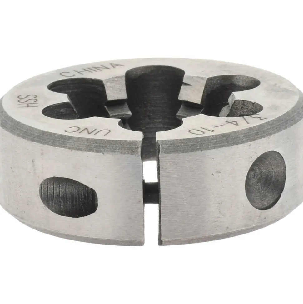 Round Die: 3/4-10, 1-1/2" OD, High-Speed Steel