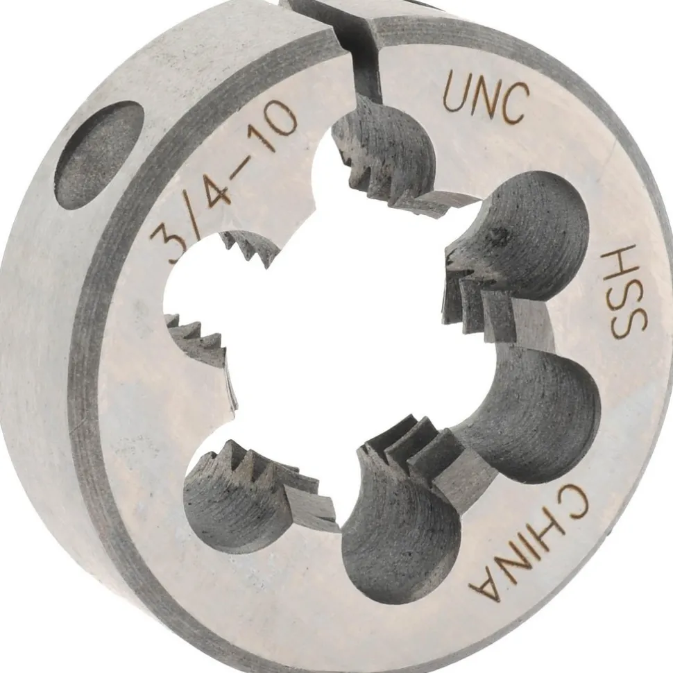 Round Die: 3/4-10, 1-1/2" OD, High-Speed Steel