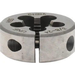 Round Die: 3/8-24, 1" OD, High-Speed Steel