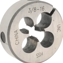 Round Die: 3/8-16, 1-1/2" OD, High-Speed Steel