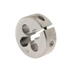 Round Die: 1/4-28, 1" OD, High-Speed Steel