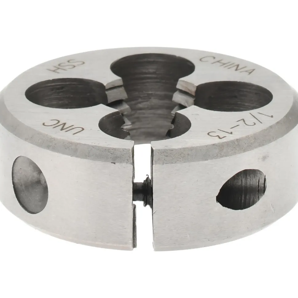 Round Die: 1/2-13, 1-1/2" OD, High-Speed Steel