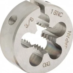 Round Die: 3/8-16, 1" OD, High-Speed Steel