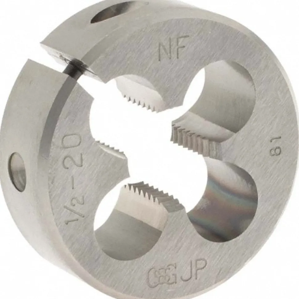 Round Die: 1/2-20, 1-1/2" OD, High-Speed Steel
