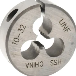 Round Die: #10-32, 1" OD, High-Speed Steel
