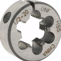 Round Die: 1/2-20, 1" OD, High-Speed Steel