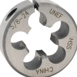 Round Die: 5/8-24, 1-1/2" OD, High-Speed Steel