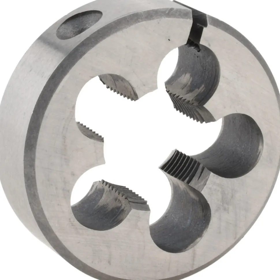 Round Die: 5/8-24, 1-1/2" OD, High-Speed Steel