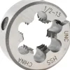 Round Die: 1/2-13, 1" OD, High-Speed Steel