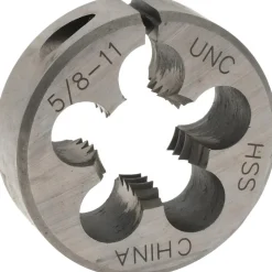 Round Die: 5/8-11, 1-1/2" OD, High-Speed Steel