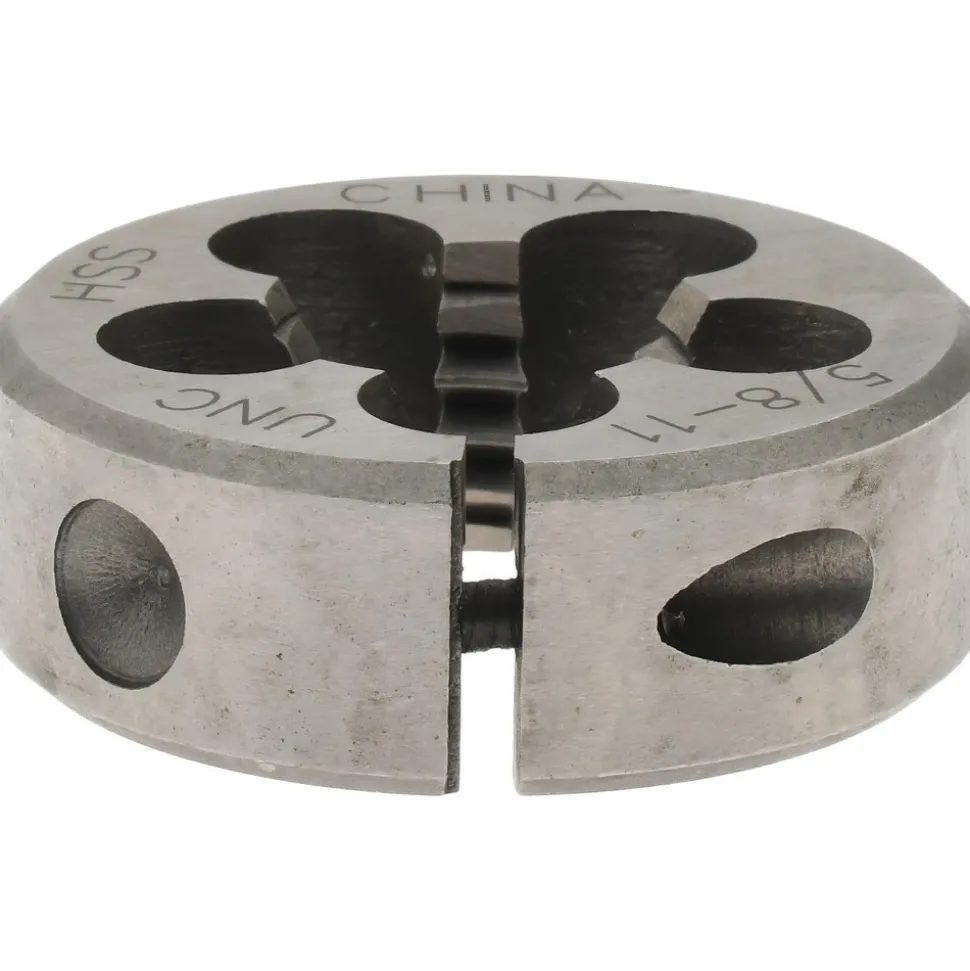 Round Die: 5/8-11, 1-1/2" OD, High-Speed Steel