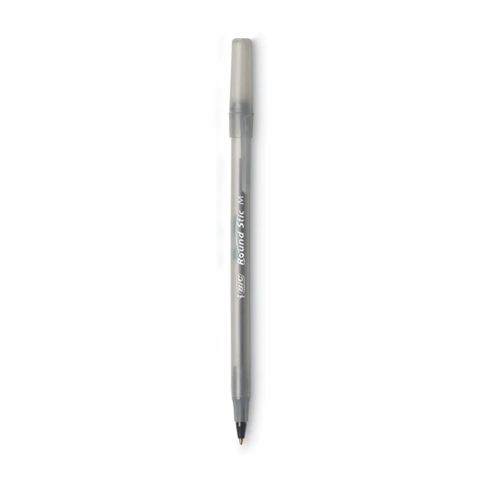 Round Stick Grip Pen: Ball Tip, Black Ink