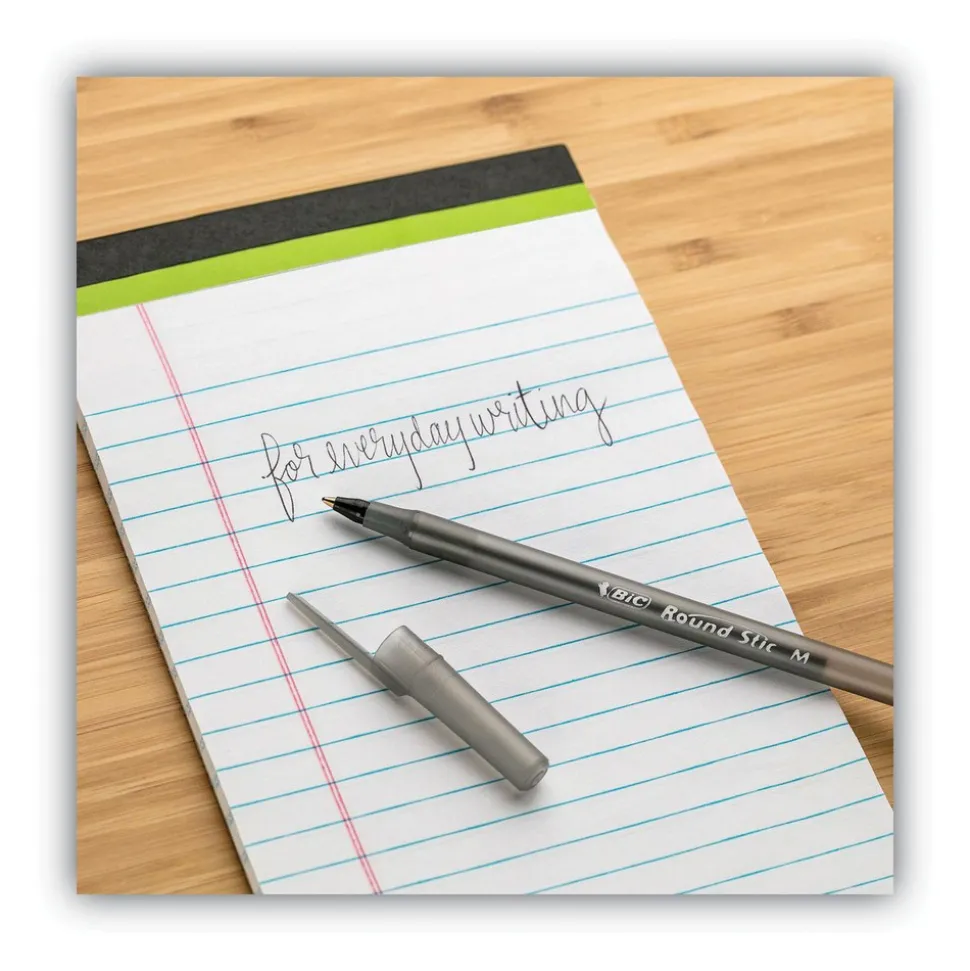 Round Stick Grip Pen: Ball Tip, Black Ink
