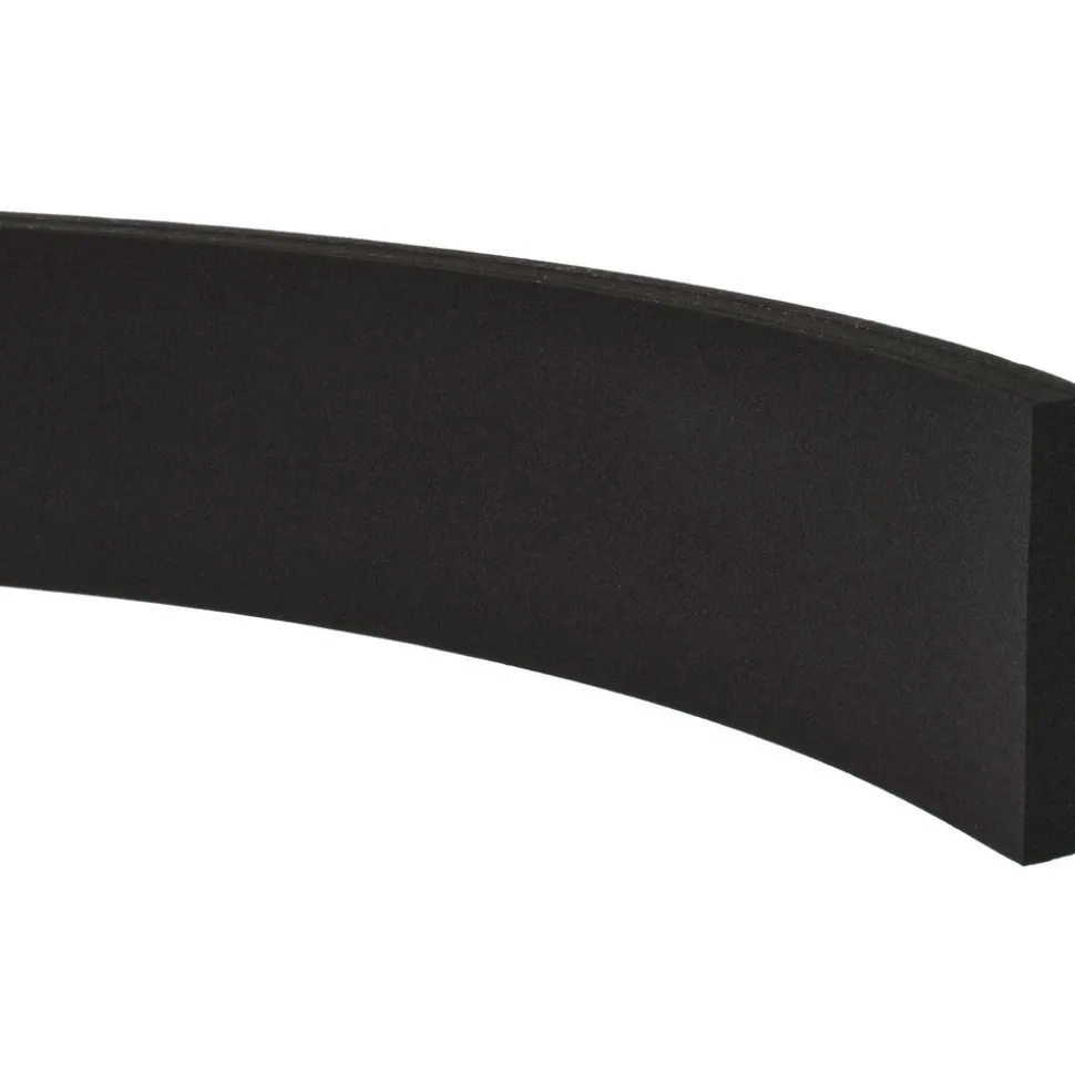 Rubber Roll: Closed Cell, Neoprene Spring Blend, 3/8" Thick, 2" Wide, 25.000' Long, Black