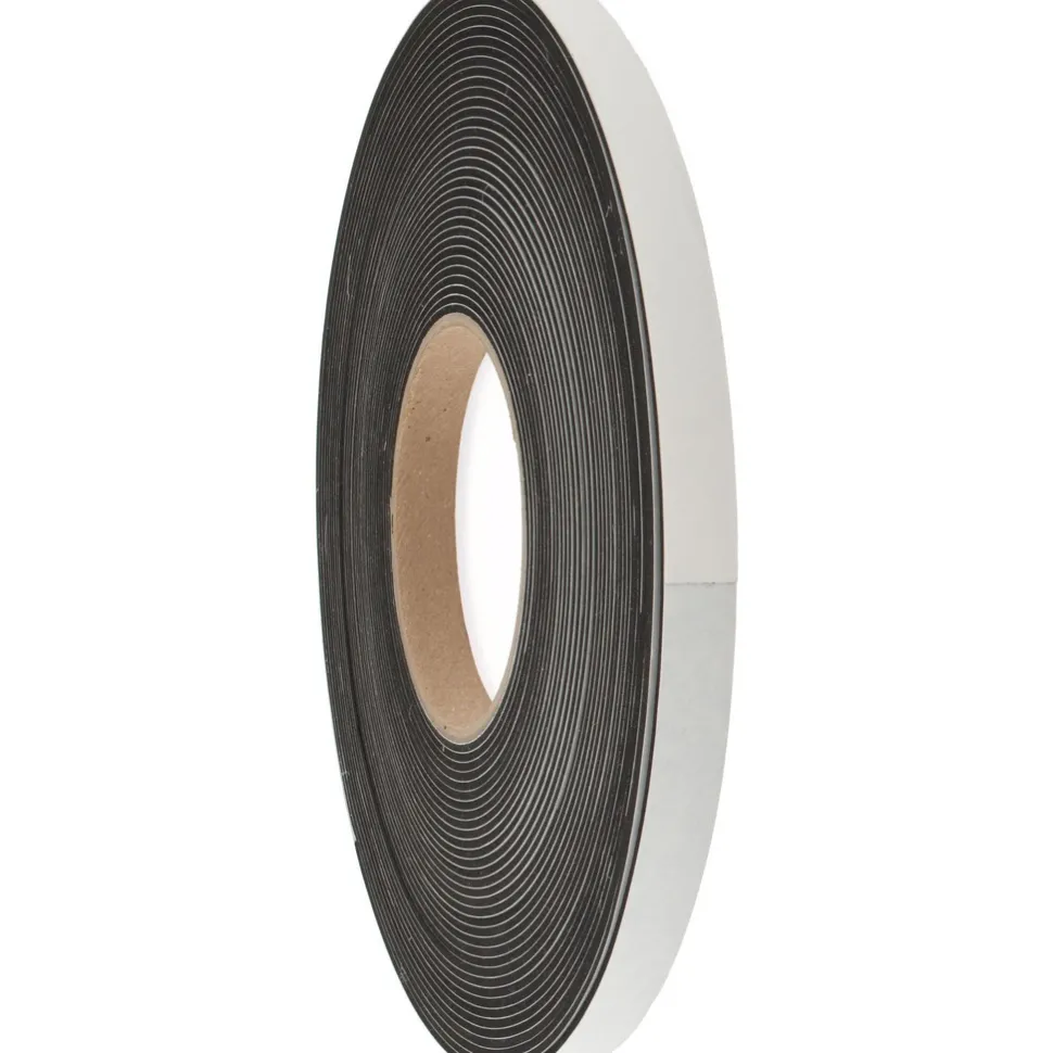 Rubber Roll: Closed Cell, Neoprene Spring Blend, 1/16" Thick, 1/2" Wide, 50.000' Long, Black