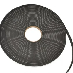 Rubber Roll: Closed Cell, Neoprene Spring Blend, 3/16" Thick, 1/2" Wide, 50.000' Long, Black