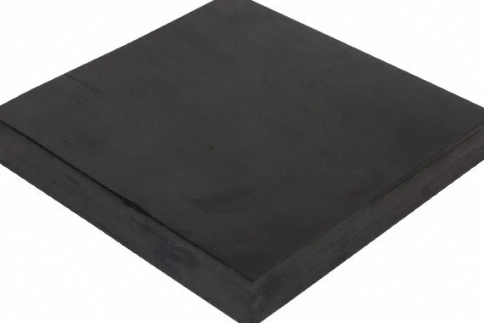 Rubber Sheet: Neoprene Spring Blend, 2" Thick, 12" Wide, 1.000' Long, Black