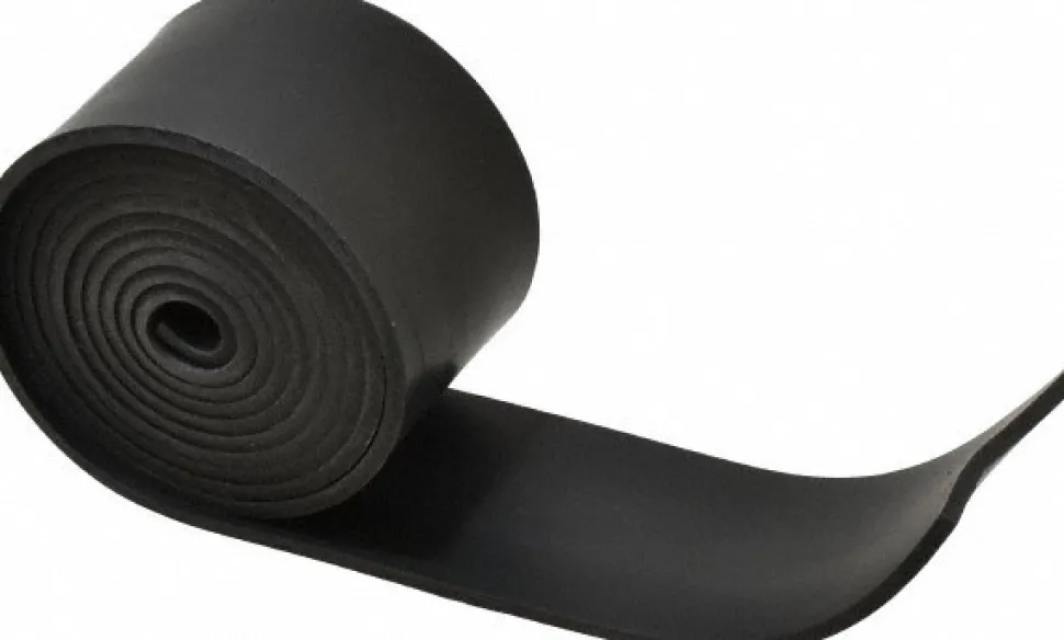 Rubber Strip: Buna-N, 1/8" Thick, 2" Wide, 5.000' Long, Black