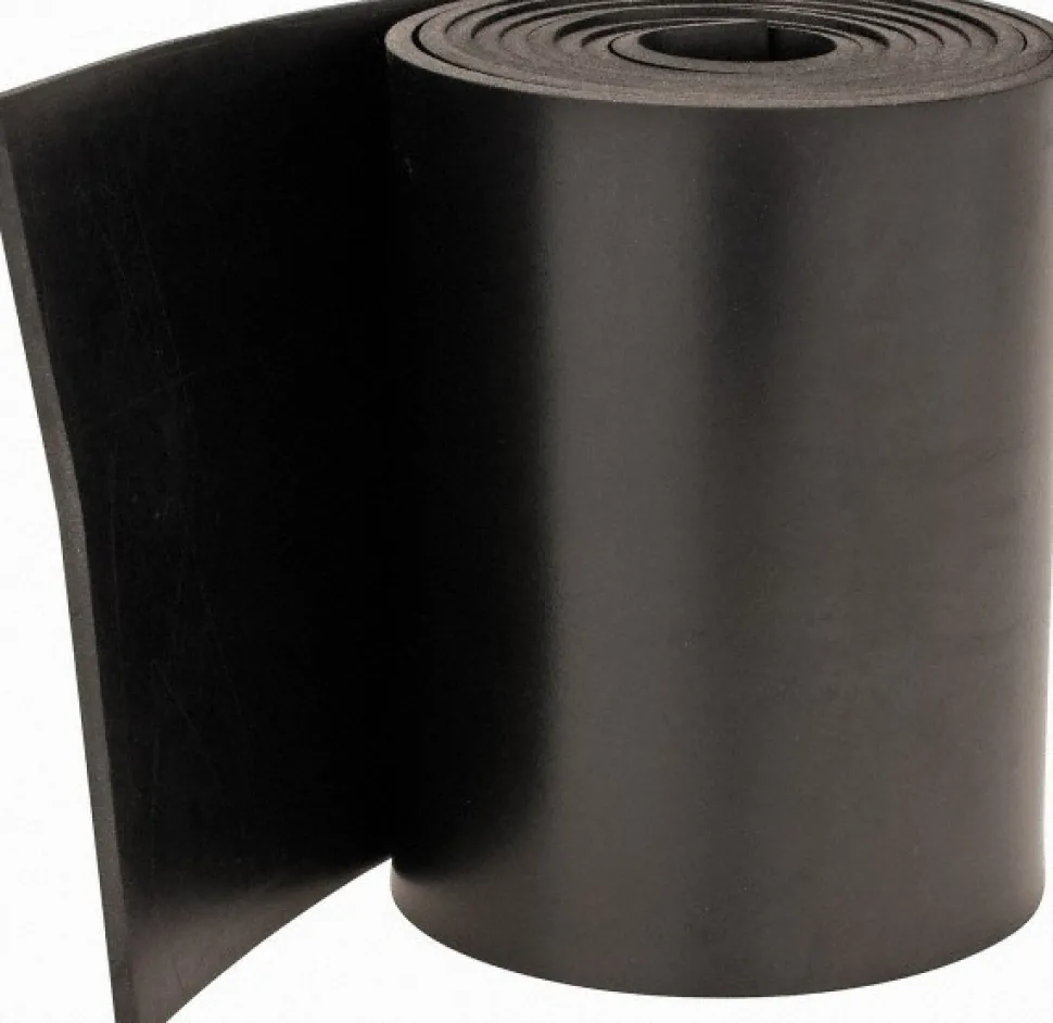Rubber Strip: Neoprene, 1/8" Thick, 4" Wide, 5.000' Long, Black