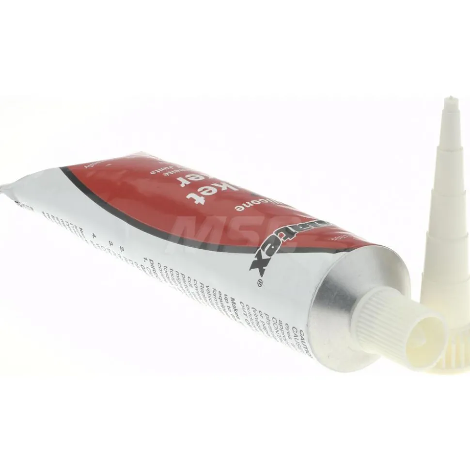 Sealant: 3 oz Tube, Red, RTV Silicone