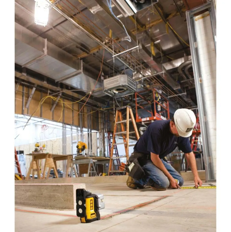 Self Leveling Line Laser Level: 3 Beams, Red Beam