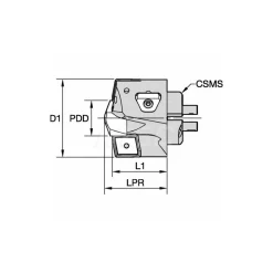 Series KSEM Plus, Head Connection FDS45, 45mm Max Dia Pilot Insert Drill Head
