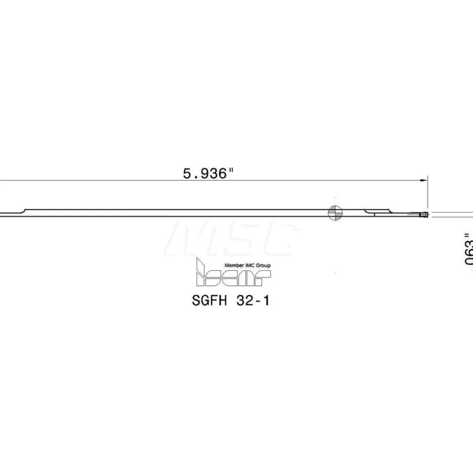 SGFH Double End Right Hand Indexable Cutoff Blade