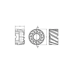 Shell End Mill: 3" Dia, 1-1/4" Arbor Hole, 10 Flute, Cobalt