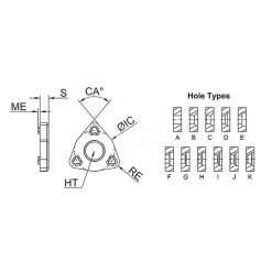 Shim for Indexables: 3/8" Inscribed Circle, Toolholder, Turning