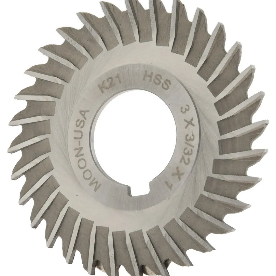 Side Chip Saw: 3" Blade Dia, 3/32" Blade Thickness, 1" Arbor Hole Dia, 32 Teeth, High Speed Steel