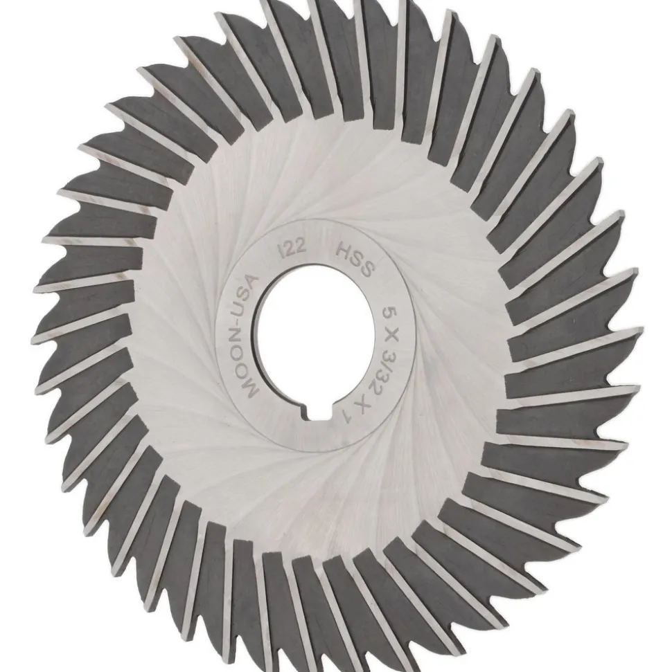 Side Chip Saw: 5" Blade Dia, 3/32" Blade Thickness, 1" Arbor Hole Dia, 40 Teeth, High Speed Steel