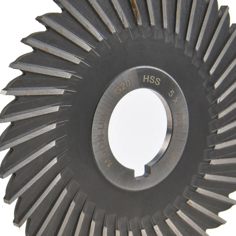 Side Chip Saw: 5" Blade Dia, 5/32" Blade Thickness, 1-1/4" Arbor Hole Dia, 40 Teeth, High Speed Steel