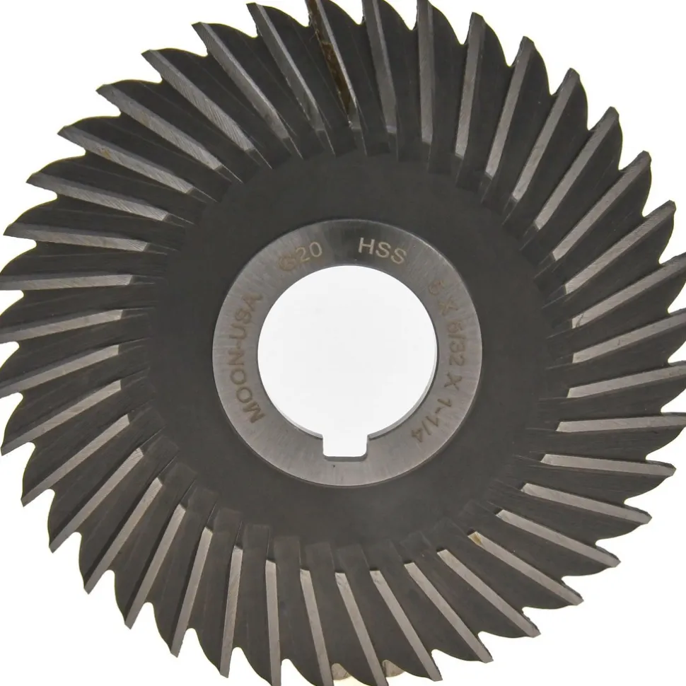 Side Chip Saw: 5" Blade Dia, 5/32" Blade Thickness, 1-1/4" Arbor Hole Dia, 40 Teeth, High Speed Steel