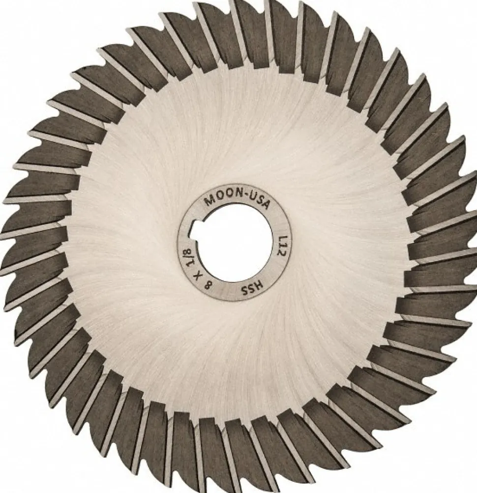 Side Chip Saw: 8" Blade Dia, 1/8" Blade Thickness, 1-1/4" Arbor Hole Dia, 42 Teeth, High Speed Steel