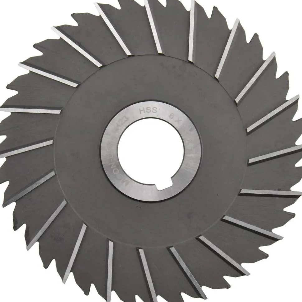 Side Chip Saw: 6" Blade Dia, 1/4" Blade Thickness, 1-1/4" Arbor Hole Dia, 40 Teeth, High Speed Steel
