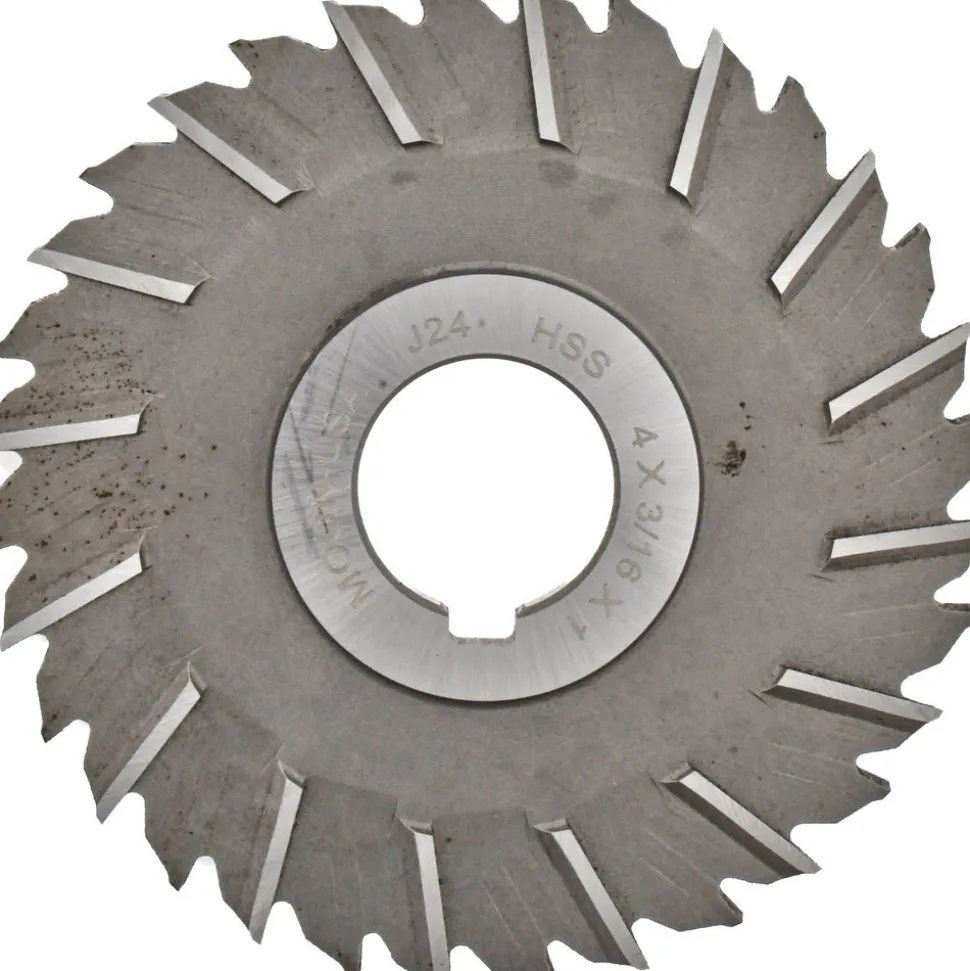 Side Chip Saw: 4" Blade Dia, 3/16" Blade Thickness, 1" Arbor Hole Dia, 32 Teeth, High Speed Steel