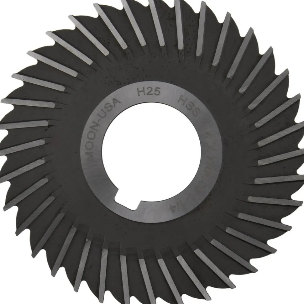 Side Chip Saw: 4" Blade Dia, 7/64" Blade Thickness, 1-1/4" Arbor Hole Dia, 36 Teeth, High Speed Steel