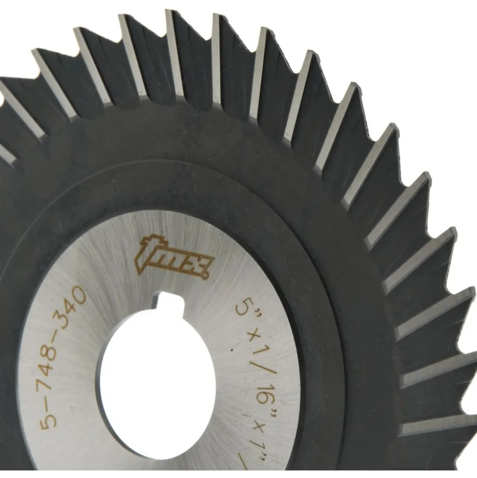 Side Chip Saw: 5" Blade Dia, 1/16" Blade Thickness, 1" Arbor Hole Dia, 40 Teeth, High Speed Steel