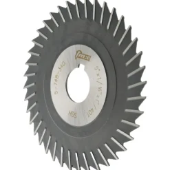 Side Chip Saw: 5" Blade Dia, 1/16" Blade Thickness, 1" Arbor Hole Dia, 40 Teeth, High Speed Steel