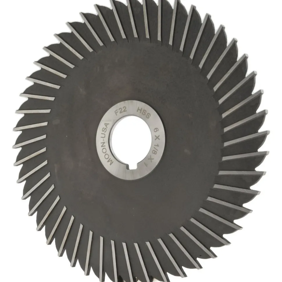 Side Chip Saw: 6" Blade Dia, 1/8" Blade Thickness, 1" Arbor Hole Dia, 48 Teeth, High Speed Steel