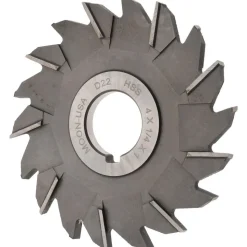 Side Milling Cutter: 4" Cutter Dia, 1/4" Cutting Width, 1" Arbor Hole, 18 Teeth