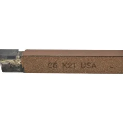 Single Point Tool Bit: C-6, 3/8" Shank Width, 3/8" Shank Height, K21 Solid Carbide Tip, Neutral