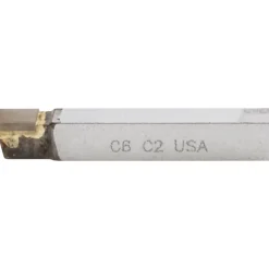 Single Point Tool Bit: C-6, 3/8" Shank Width, 3/8" Shank Height, C2 Solid Carbide Tip, Neutral
