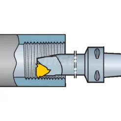 Size C4, 60mm Head Length, 12mm Ctr to Cutting Edge, Right Hand External Modular Threading Cutting Unit Head